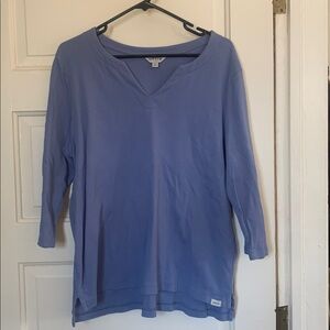 Orvis Classic Collection Pullover Tunic Shirt Split V-Neck Relaxed Fit